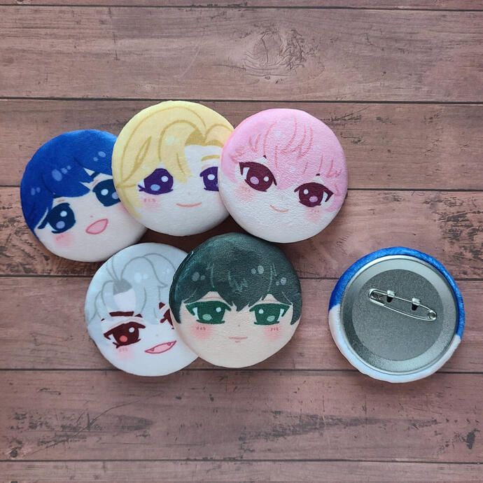 Plave Plush Buttons